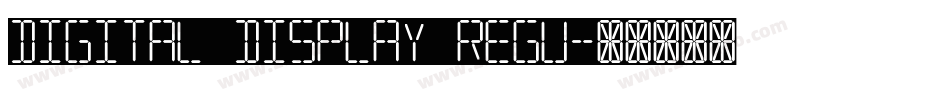 Digital Display Regu字体转换